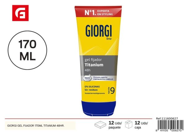 Giorgi gel fijador 170ML titanium 48HR - Productos de cuidado personal