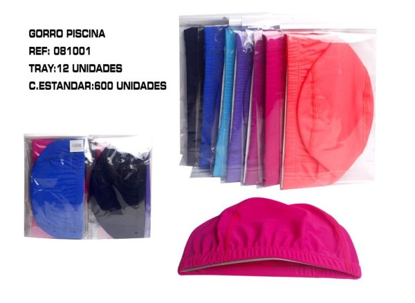 Gorro de piscina de tela (12 unidades) - Accesorios para natación