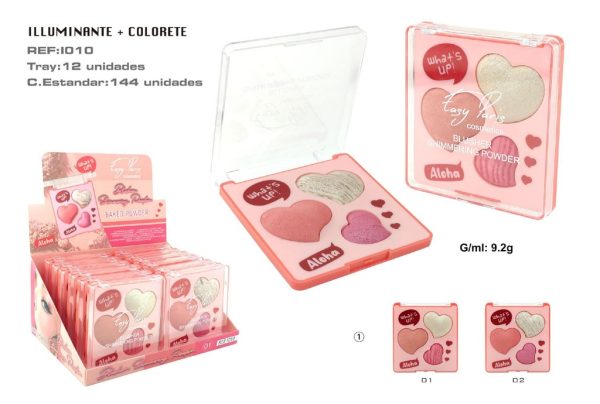 Iluminador + colorete baked powder 12/u - Productos de maquillaje
