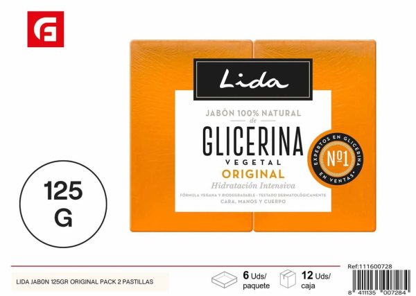 Jabón Lida 125GR original pack 2 pastillas - Productos de cuidado personal