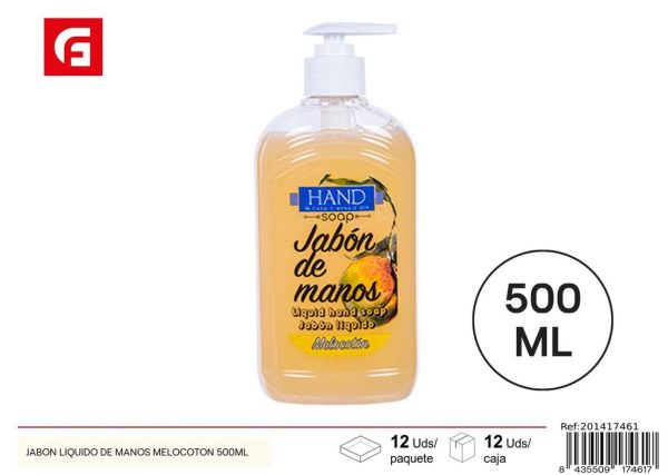 Jabón líquido de manos melocotón 500 ml - Productos de cuidado personal