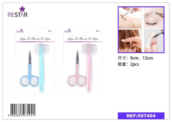 Juego de recorte de cejas (2 piezas) - Accesorios de belleza