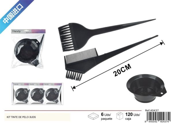Kit tinte de pelo 3 uds - Accesorios de belleza