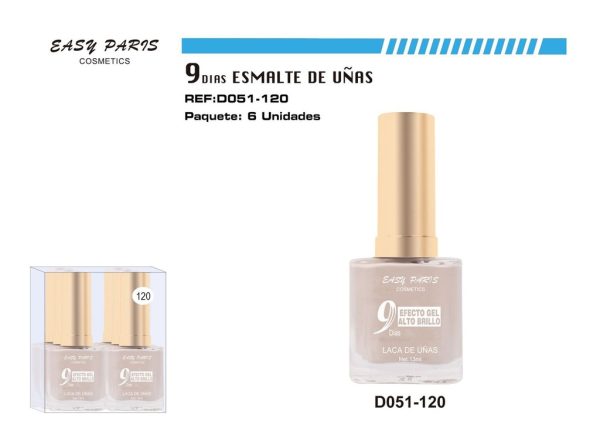 Laca de Uñas 9 Días Blanco Gris 6/u - Esmaltes de uñas