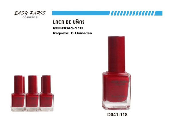 Laca de uñas 6 pz burdeos - Cosméticos para manicura