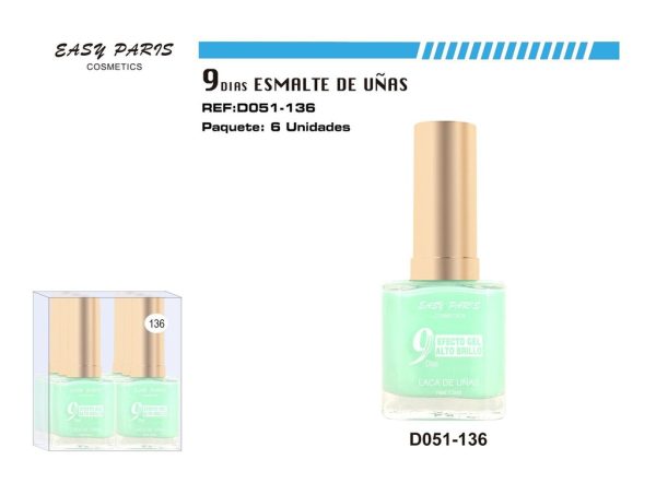Laca de uñas 9 días 6/U - Esmalte de larga duración - Imagen 8
