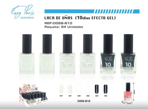 Laca de uñas alto brillo 10D 24/U - Esmalte de larga duración - Imagen 2