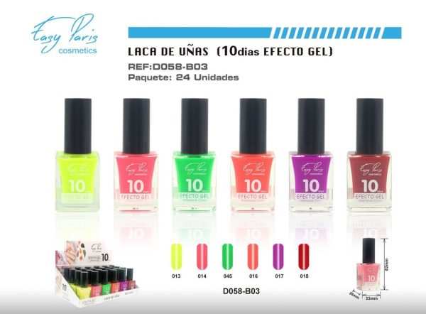 Laca de uñas alto brillo 10D 24/U - Esmalte de larga duración - Imagen 4