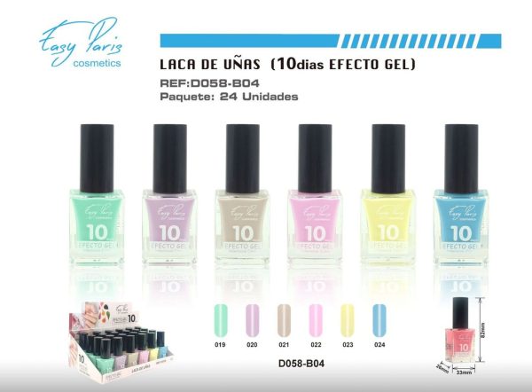 Laca de uñas alto brillo 10D 24/U - Esmalte de larga duración - Imagen 5
