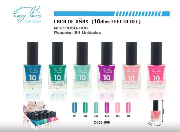 Laca de uñas alto brillo 10D 24/U - Esmalte de larga duración - Imagen 8