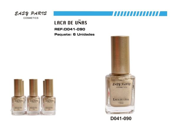 Laca de uñas bronce easy Paris 6 pz - Cosméticos para belleza