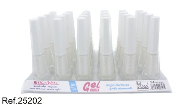 Laca de uñas efecto gel blanco (24 unidades) - Cosméticos