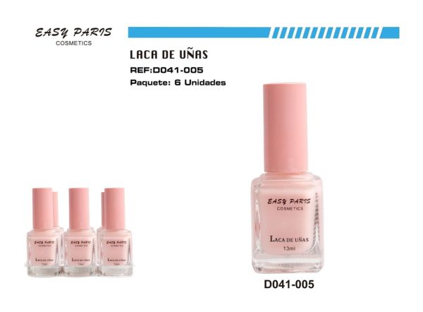 Laca de uñas rosa suave 6 pz - Cosméticos para belleza