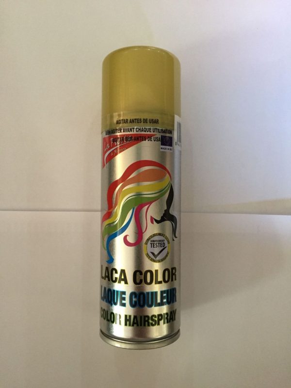 Laca para el pelo color oro 125ml Xiomara para peinados
