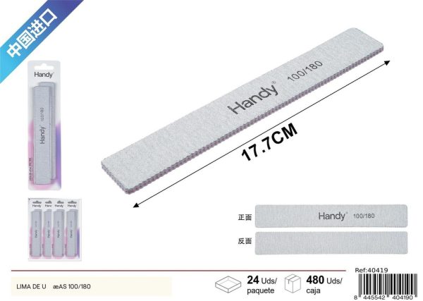 Lima de uñas 100/180 2 piezas - Accesorios de belleza