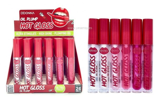 Lip hot gloss oil plump 24 unidades - Cosméticos