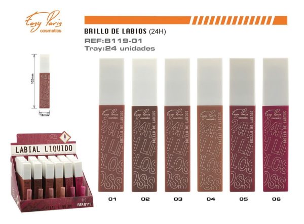 Lips gloss kiss 24 horas 24 unidades - Cosmética y maquillaje - Imagen 2