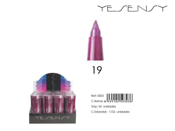 Lápiz automático con sacapuntas - 12 unidades - Color cereza - Maquillaje y cosméticos