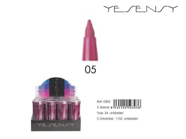 Lápiz automático con sacapuntas - 12 unidades - Color magenta - Maquillaje y cosméticos