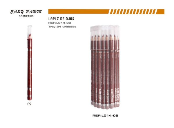 Lápiz corto de madera marrón 24/U - Lápiz para cejas de madera