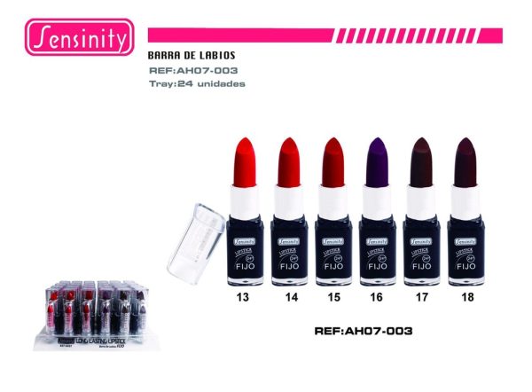 Lápiz de labios fijo Sensinity 24 unidades - Cosméticos