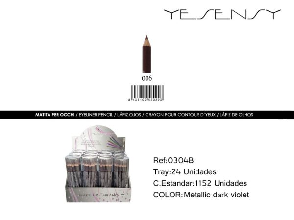Lápiz de ojos 24 unidades color rojo cereza - Artículos de maquillaje