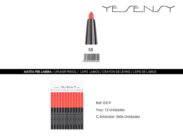 Lápiz de ojos/labios - 12 unidades - Color rojo - Maquillaje y cosméticos