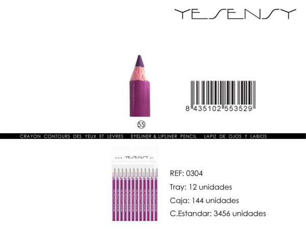 Lápiz de ojos/labios 12 unidades color rojo - Artículos de maquillaje