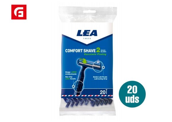 Maquinilla de afeitar Lea Comfort Shave 2 hojas 20 unidades - Cuidado personal
