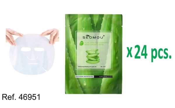 Máscara facial aloe vera 24 unidades - Tratamiento facial