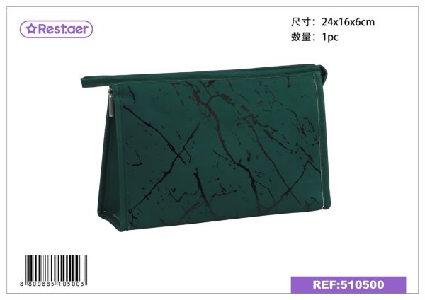 Neceser de maquillaje verde oscuro 24x16x6 cm - Accesorios de belleza