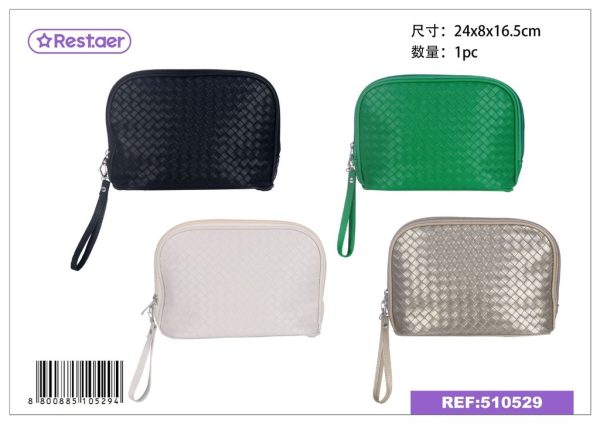 Neceser de piel tejido - Accesorios de belleza
