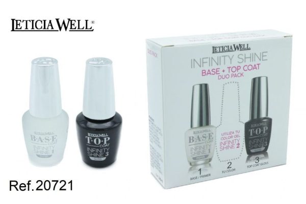 Pack base+top coat infinity shine 12/U - Cosméticos y esmaltes de uñas