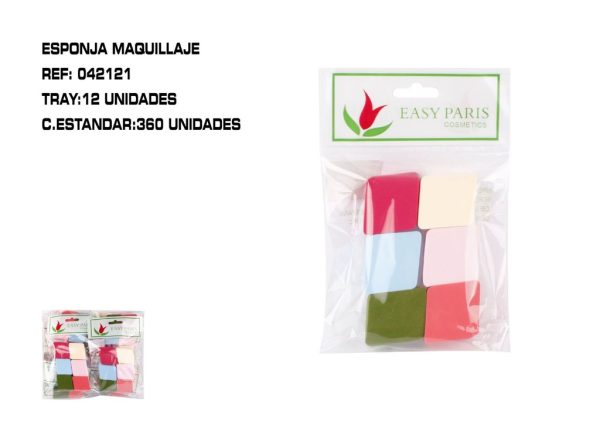 Pack de 6 esponjas de maquillaje cuadradas 12/u - Belleza y cuidado personal