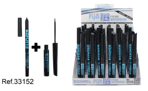 Pack de eyeliner 24H + lápiz negro fijo 24/u - Productos de maquillaje