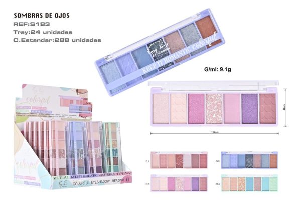 Paleta de sombra de ojos 24/U - Variedad de colores para ojos