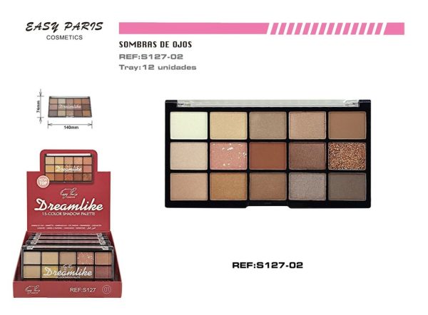 Paleta de sombras de ojos 15 colores 12 unidades - Maquillaje y cosméticos