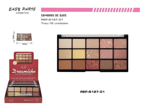 Paleta de sombras de ojos 15 colores 12 unidades - Maquillaje y cosméticos - Imagen 2