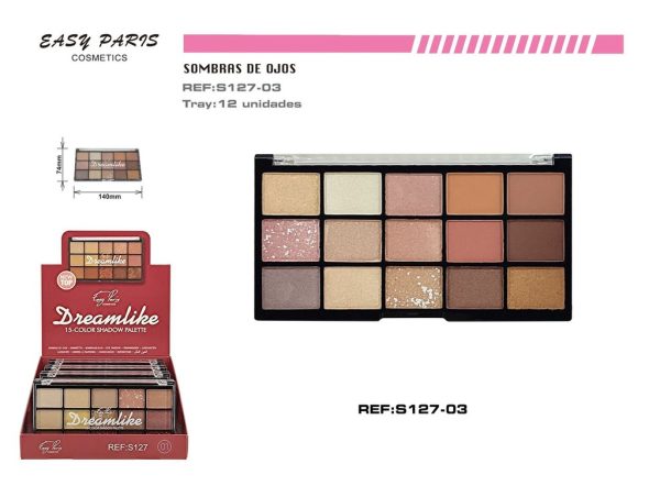 Paleta de sombras de ojos 15 colores 12 unidades - Maquillaje y cosméticos - Imagen 3