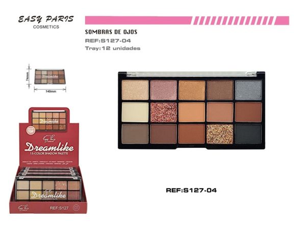 Paleta de sombras de ojos 15 colores 12 unidades - Maquillaje y cosméticos - Imagen 4