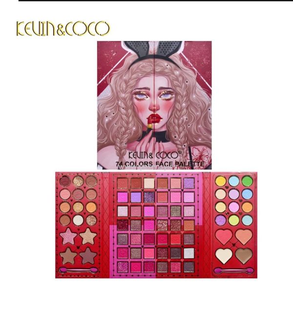 Paleta maquillaje 74 Colors Kevin&Coco - Maquillaje