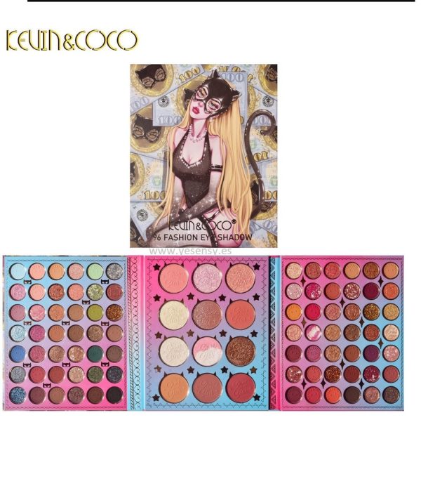 Paleta maquillaje 96 Colors Kevin&Coco - Maquillaje
