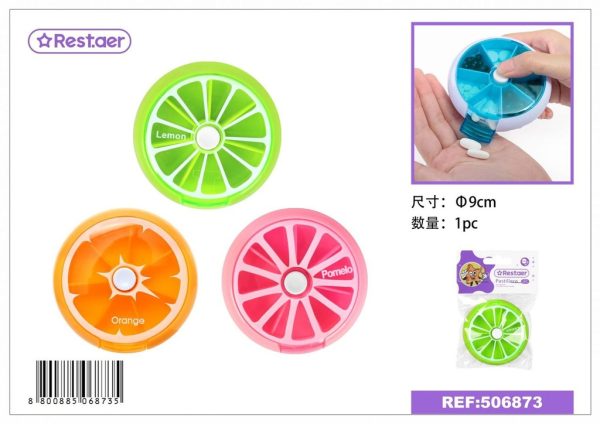 Pastillero redondo φ9cm para viajes