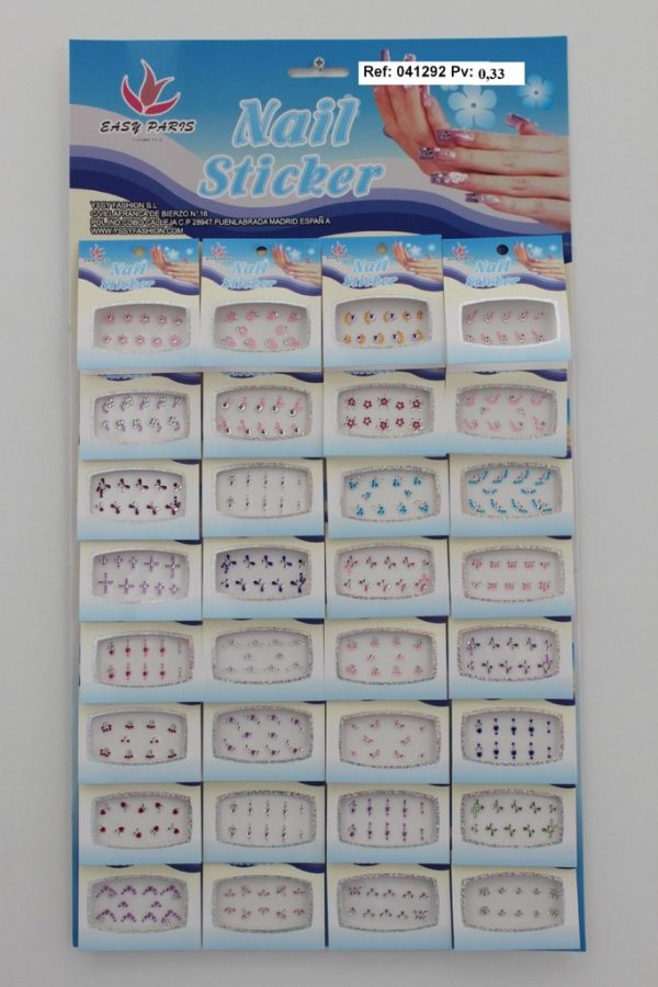 Pegatinas de uñas con brillantes 32 unidades - Decoraciones para uñas