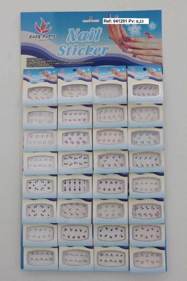 Pegatinas de uñas con piedras 32 unidades - Decoraciones para uñas
