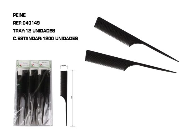Peine de púas de 22.5cm (12 unidades) - Accesorios de peinado