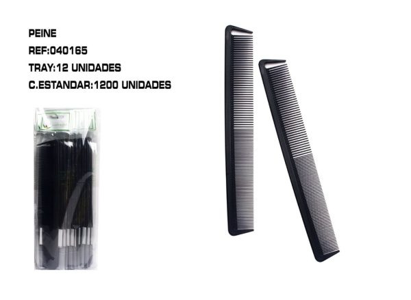 Peine negro 12 pcs - Accesorios para el cabello