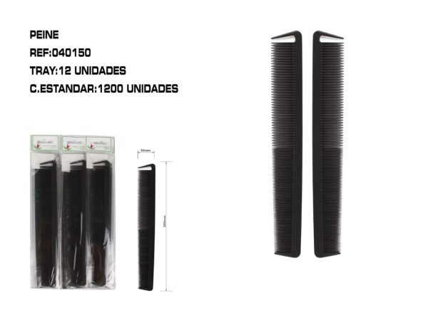 Peine negro 12 unidades - Accesorios para el cabello