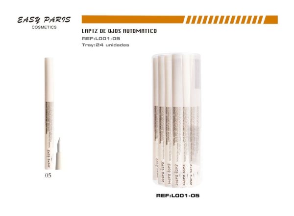 Perfilador automático blanco mate 24 pcs - Cosméticos