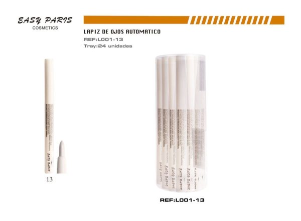 Perfilador automático blanco perlado 24/u para maquillaje